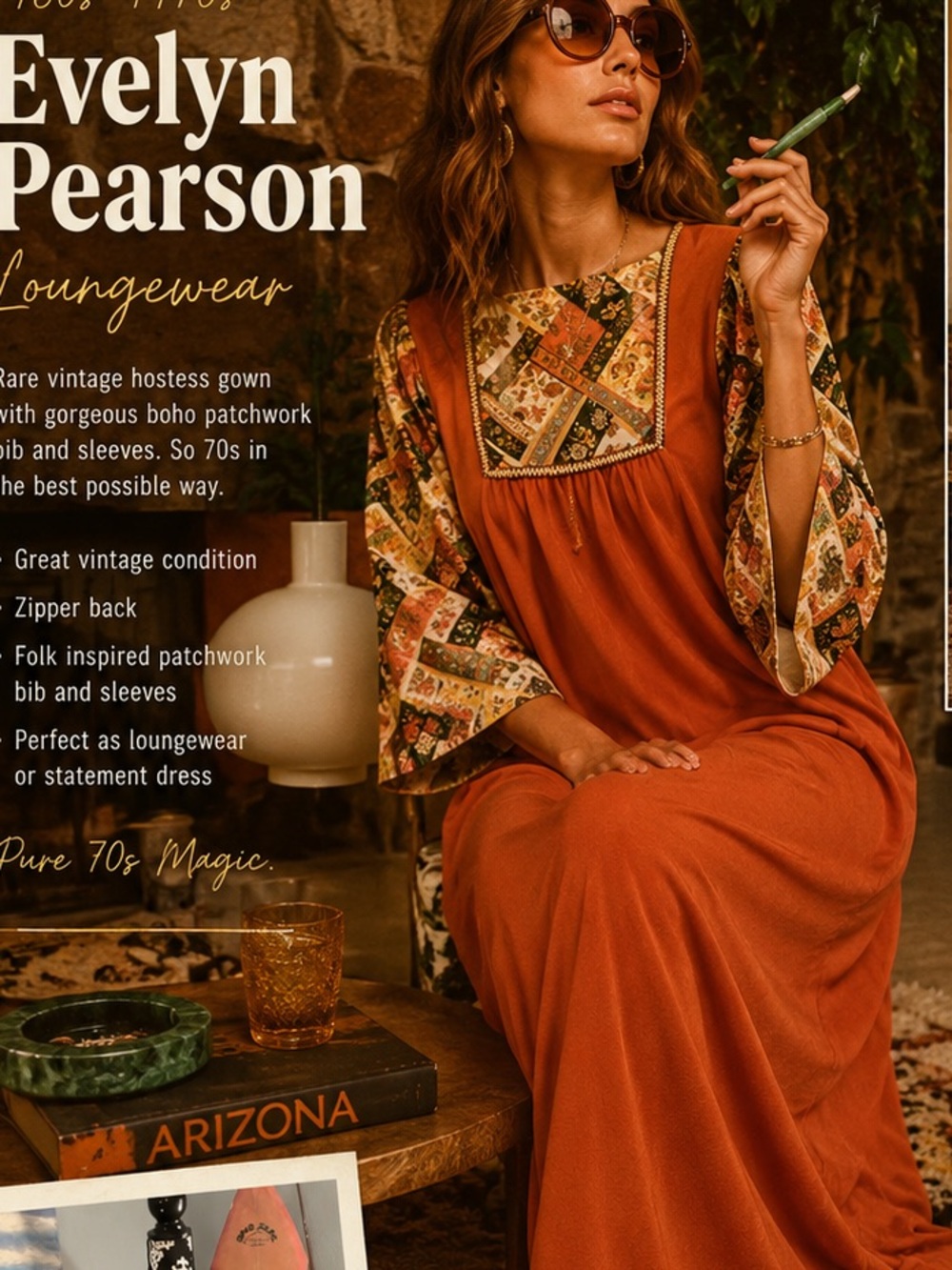 VTG Evelyn Pearson,Loungewear Apparel,Mad Men,Awesome Condition, Deco,Size Small